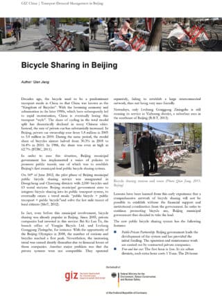 Good Practice China: Bicycle sharing in Beijing