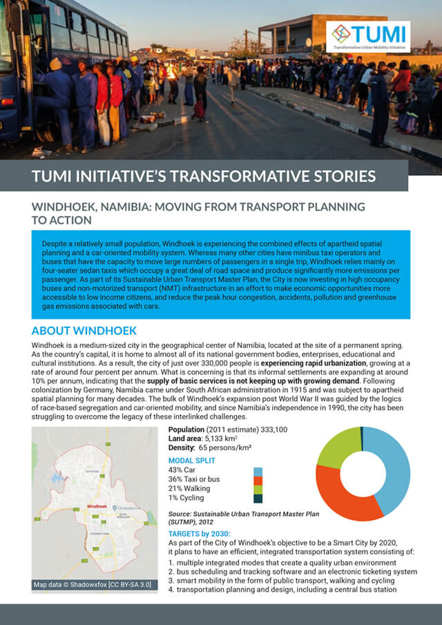 Windhoek, Namibia: Moving from Transport Planning to action