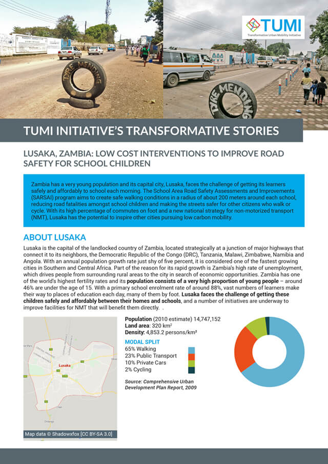 Lusaka, Zambia: Low cost interventions to improve road safety for school children