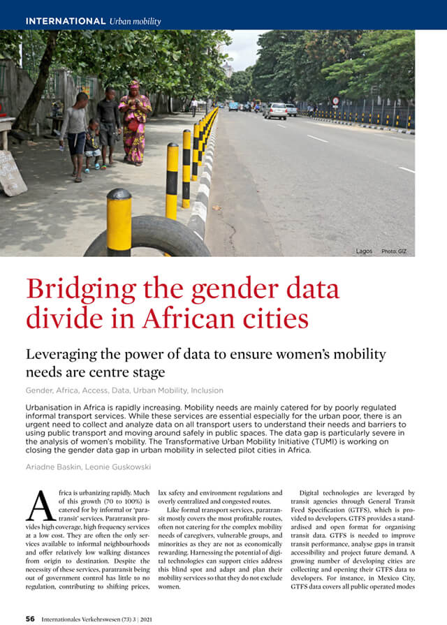 Bridging the gender data divide in African cities