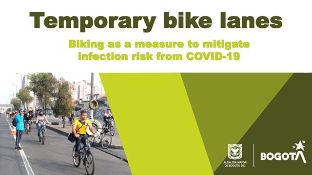 Temporary Bike Lanes: Biking as a Measure to Mitigate Infection Risk from COVID-19