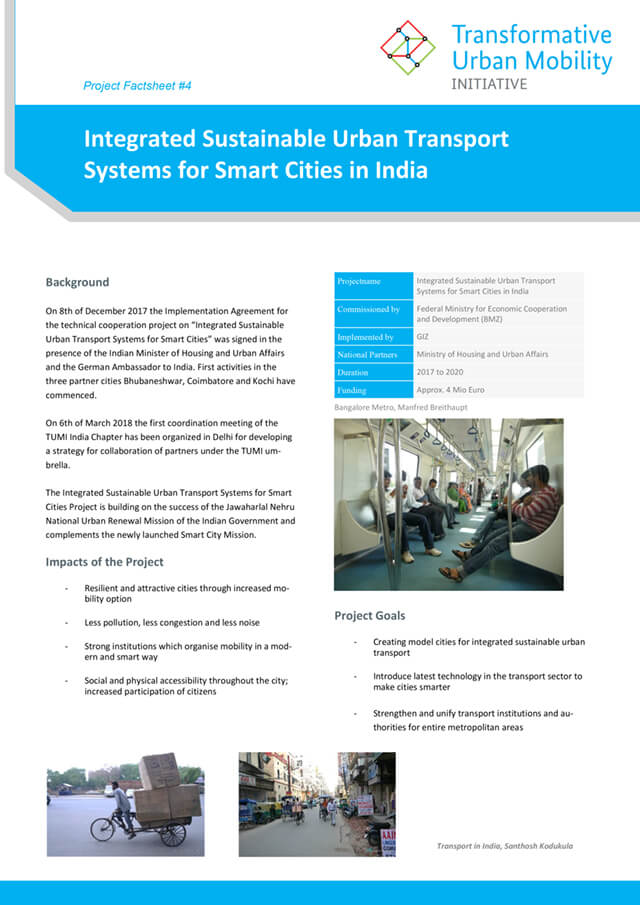 Integrated Sustainable Urban Transport Systems for Smart Cities in India