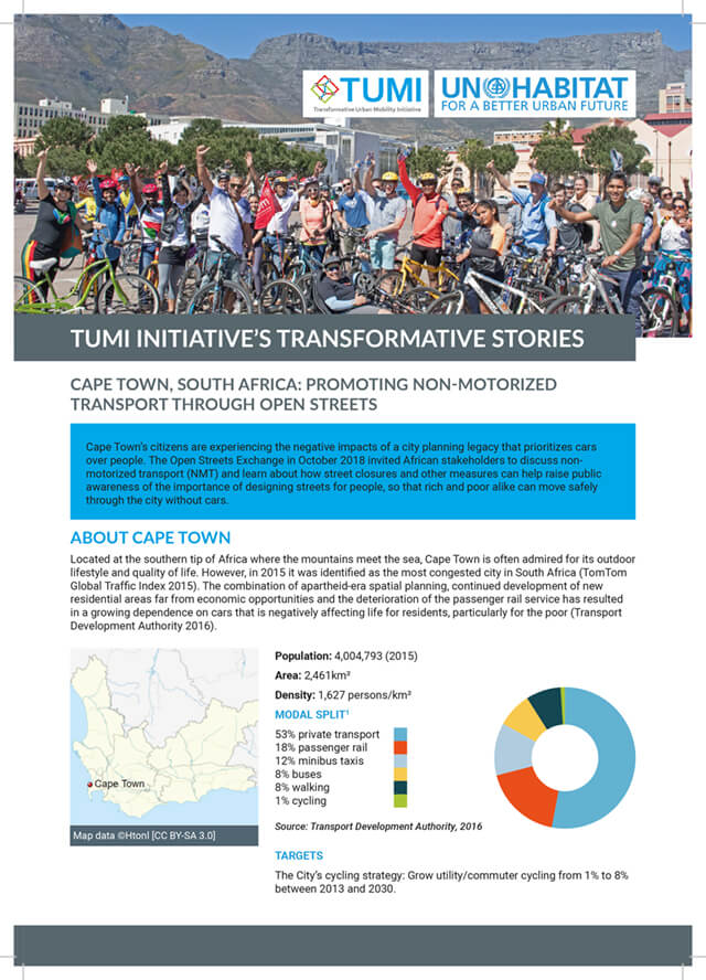 Cape town, South Africa: Promoting non-motorized transport through open streets