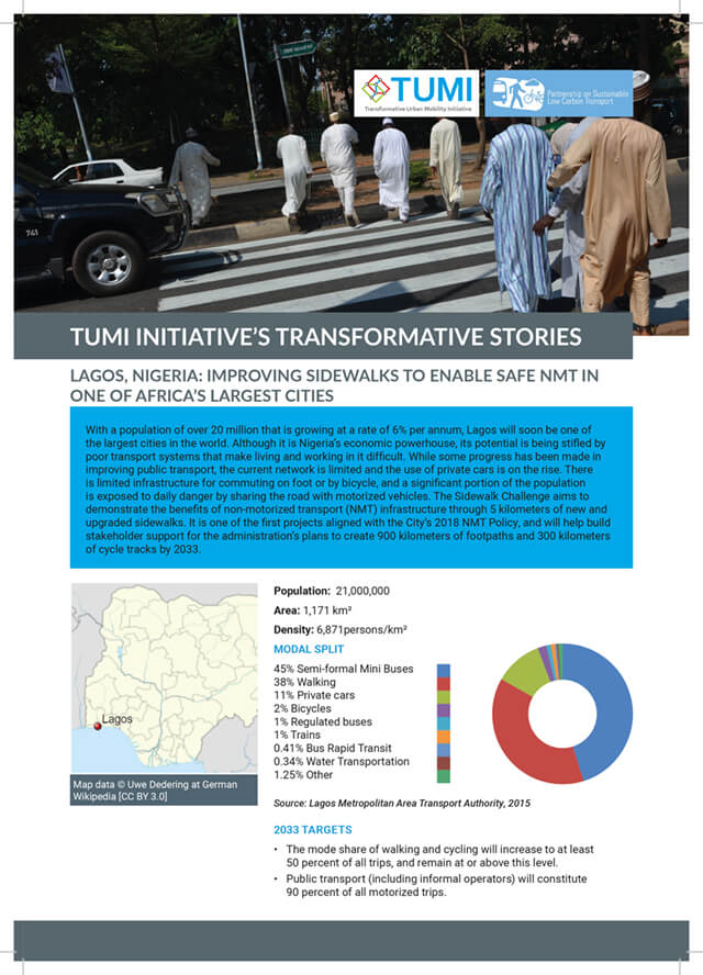 Lagos, Nigeria: Improving sidewalks to enable safe NMT in one of Africa’s largest cities