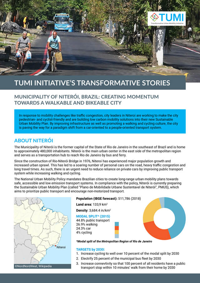 Municipality of Niterói, Brazil: Creating momentum towards a walkable and bikeable city