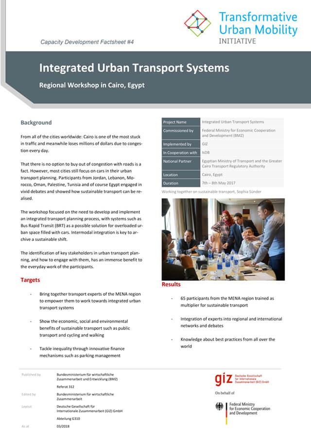 Integrated Urban Transport Systems – Factsheet