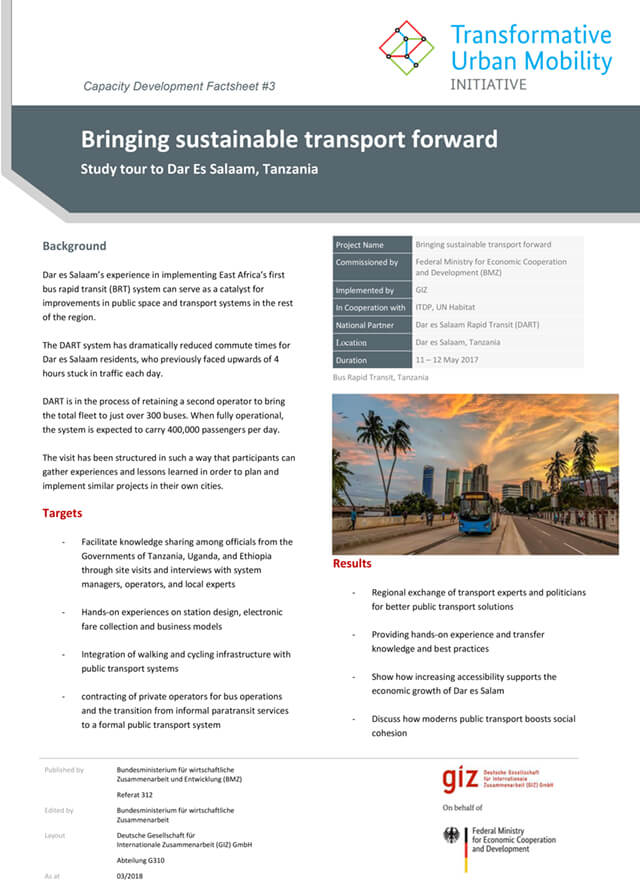 Bringing sustainable transport forward – Study tour