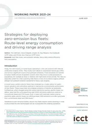 Strategies for deploying zero-emission bus fleets: route-level energy consumption and driving range analysis