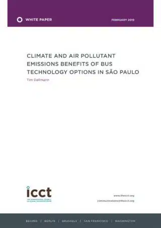 Climate and air pollutant emissions benefits of bus technology options in São Paulo