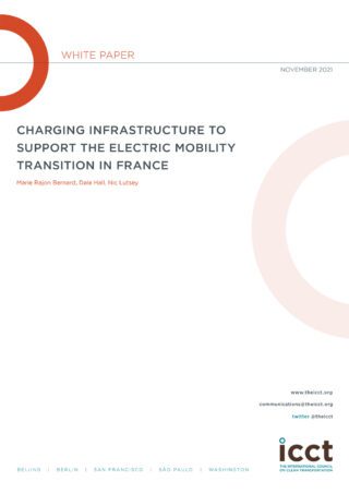 Charging infrastructure to support the electric mobility transition in France