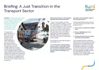 Briefing: A Just Transition in the Transport Sector