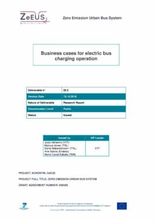 Business Cases for Electric Bus Charging Operations