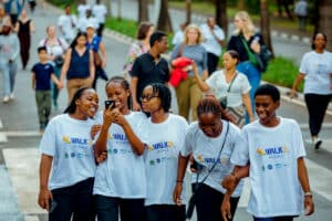 Walk21 articipants at rhe car free day in Kigali, ©Walk21 Foundation