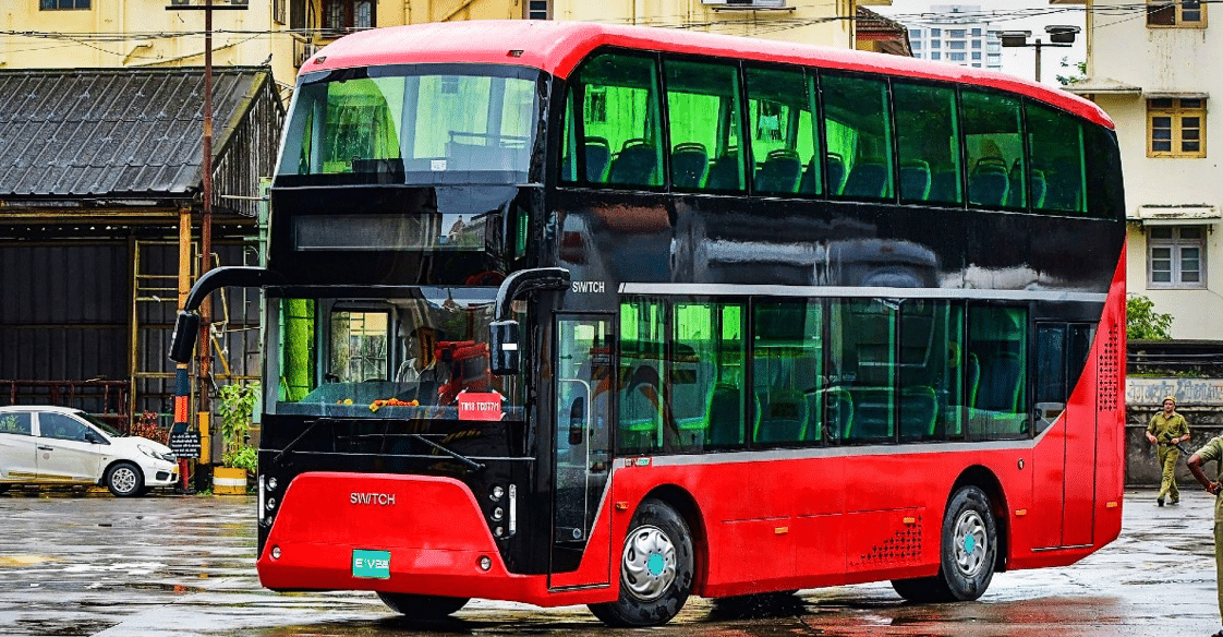 an e-bus in Mumbai