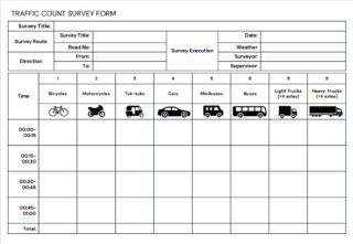 Traffic Count Sample Survey Form